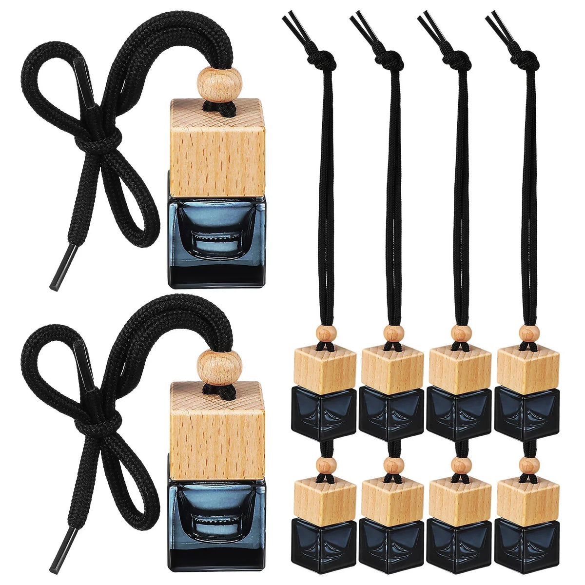 10PCS Hanging Car Perfume Bottle Diffuser–Ornament Black